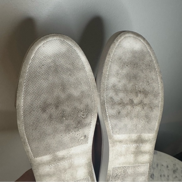 Banana Republic Mens Shoes Size 9 Brown Vegan Leather sneakers - Picture 6 of 7